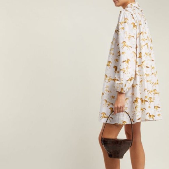 STAUD Alice Embossed Leather Top Handle Bag - Picture 2 of 11